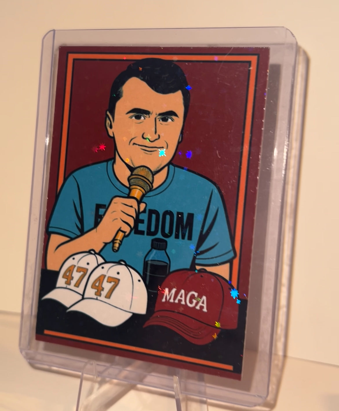 Charlie Kirk Limited edition holographic Trading Card