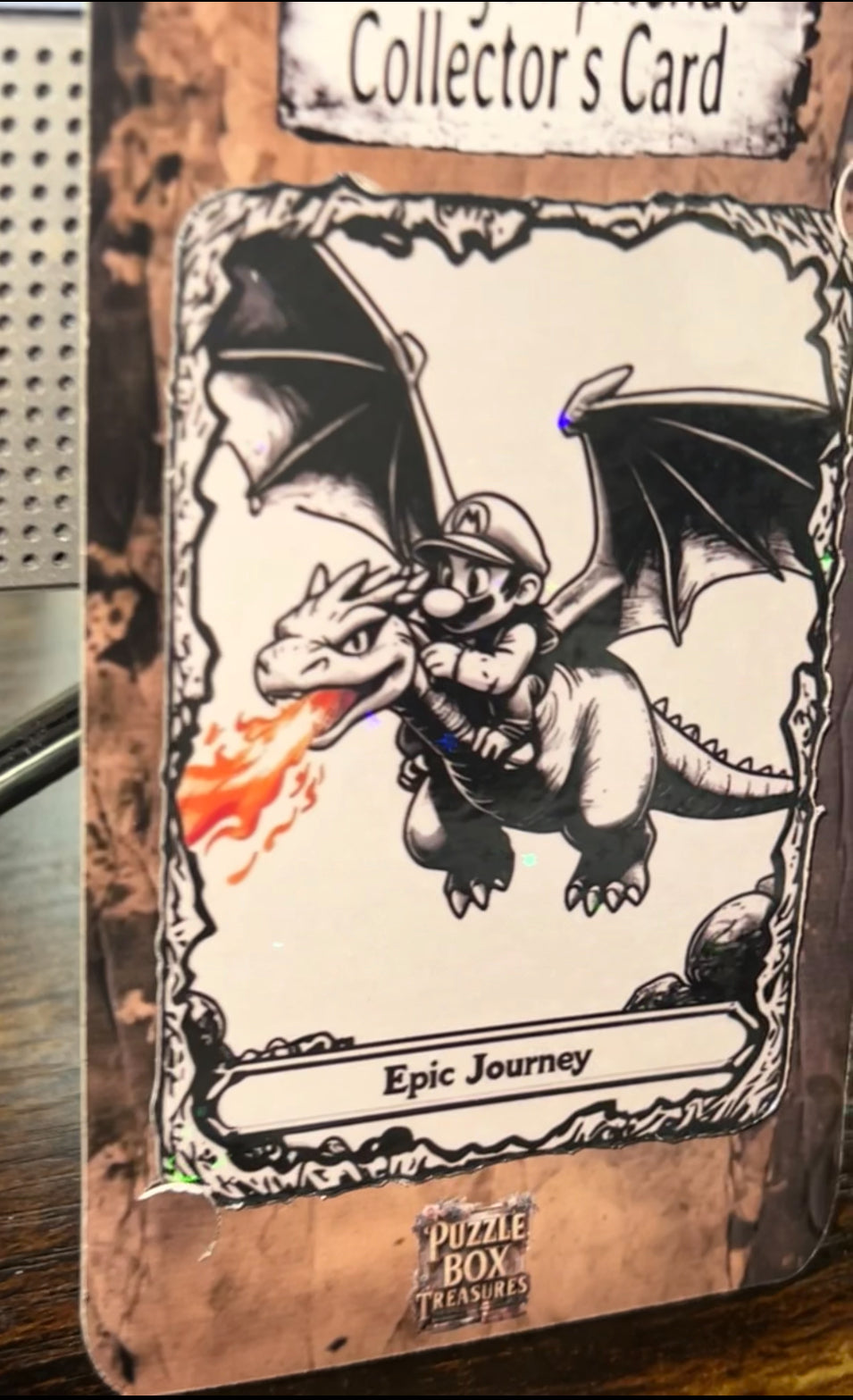 Mario & Charizard Sketch Trading Card