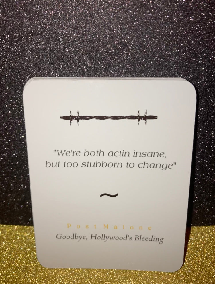 Post Malone Lyric Cards