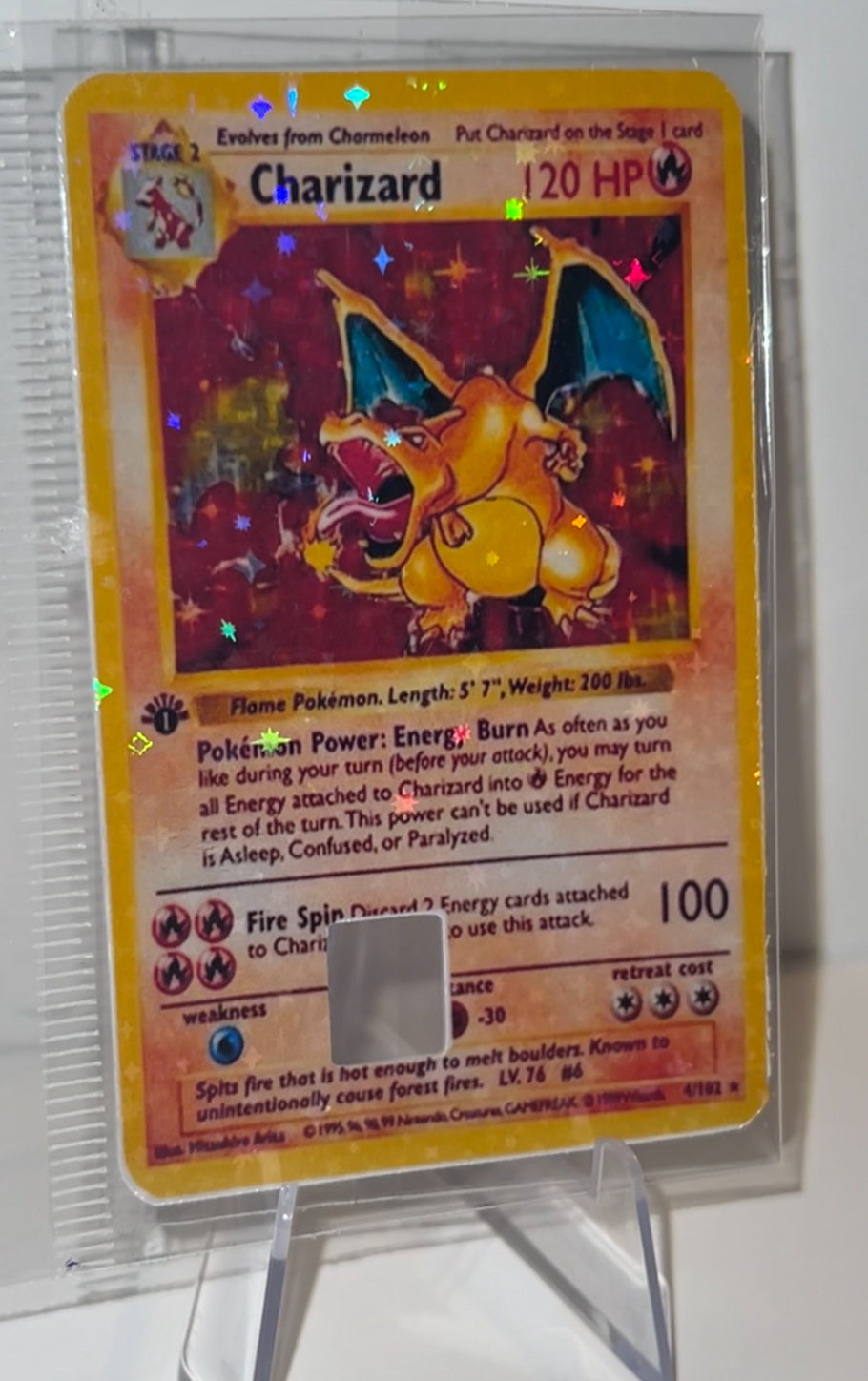 Holographic Charizard Credit Card Skin