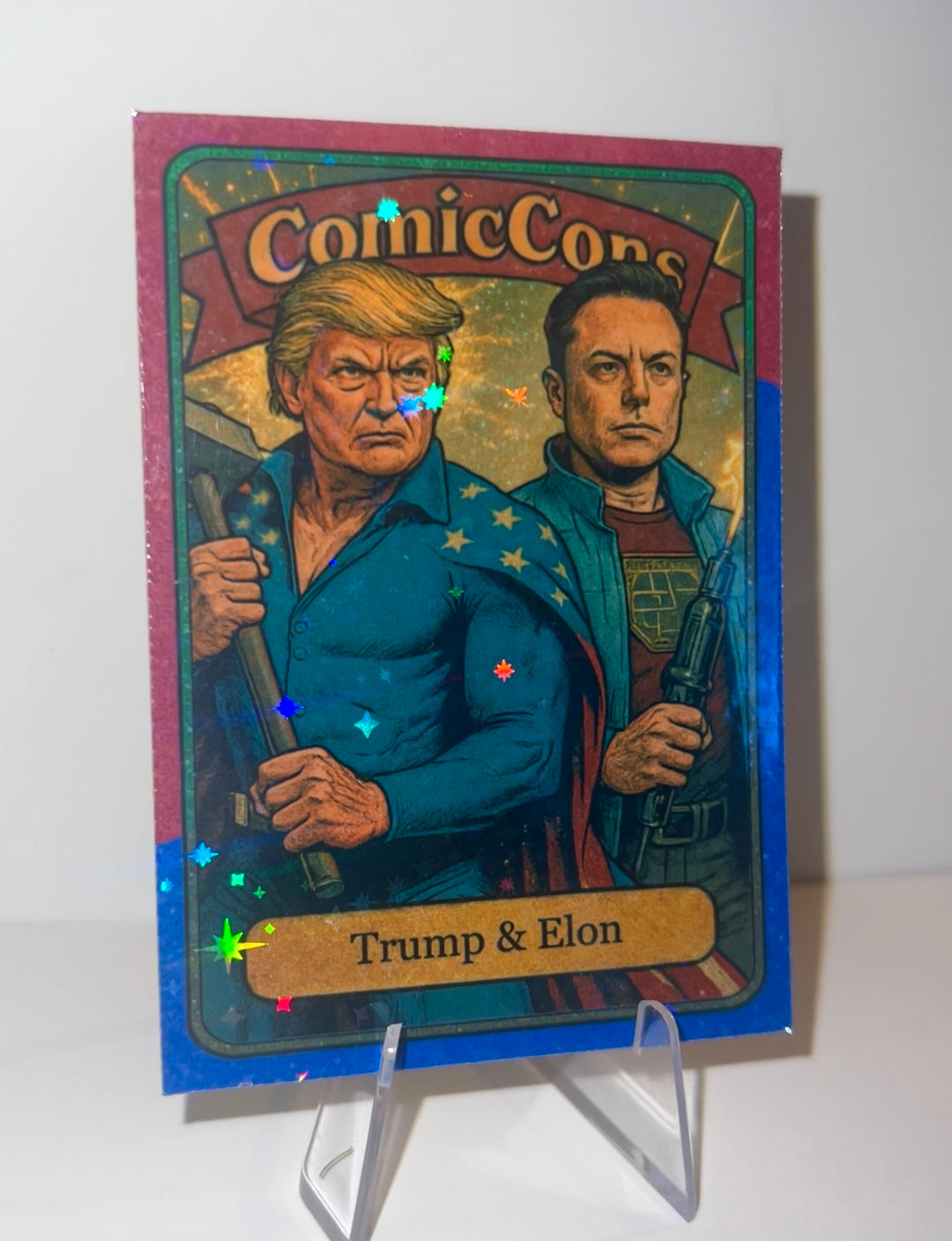 Comic Cons Trading Card S|1 Trump & Elon