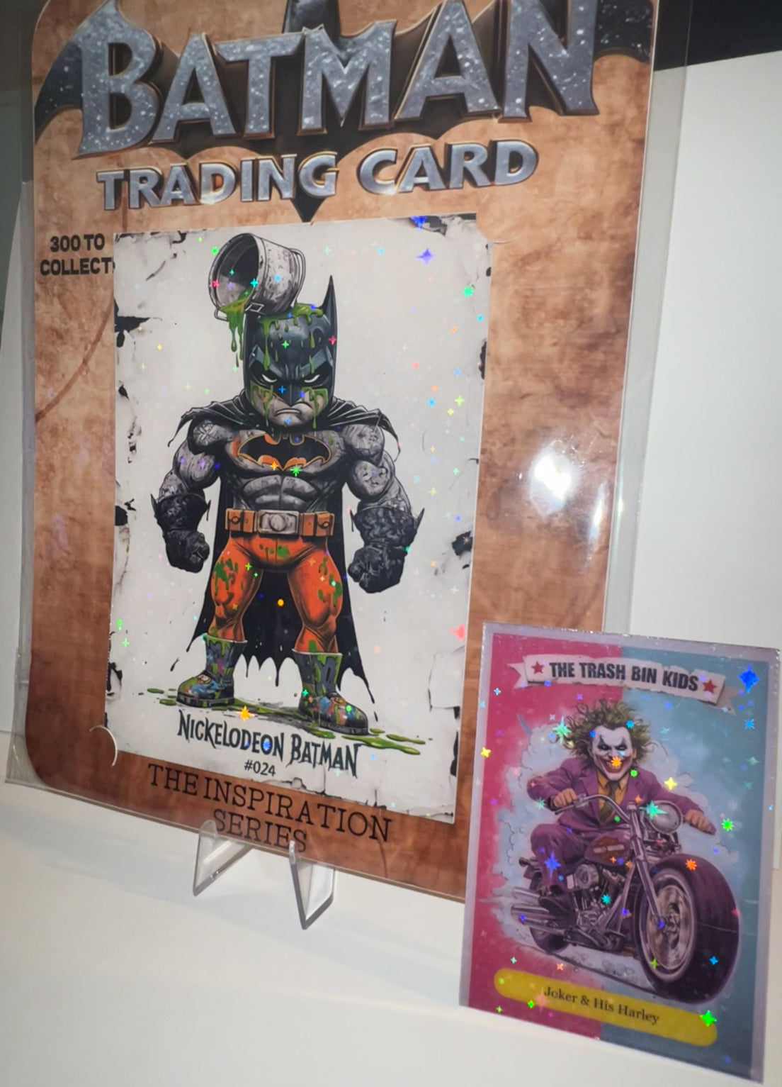 Batman JUMBO holographic Trading Card ~ Nickelodeon inspired