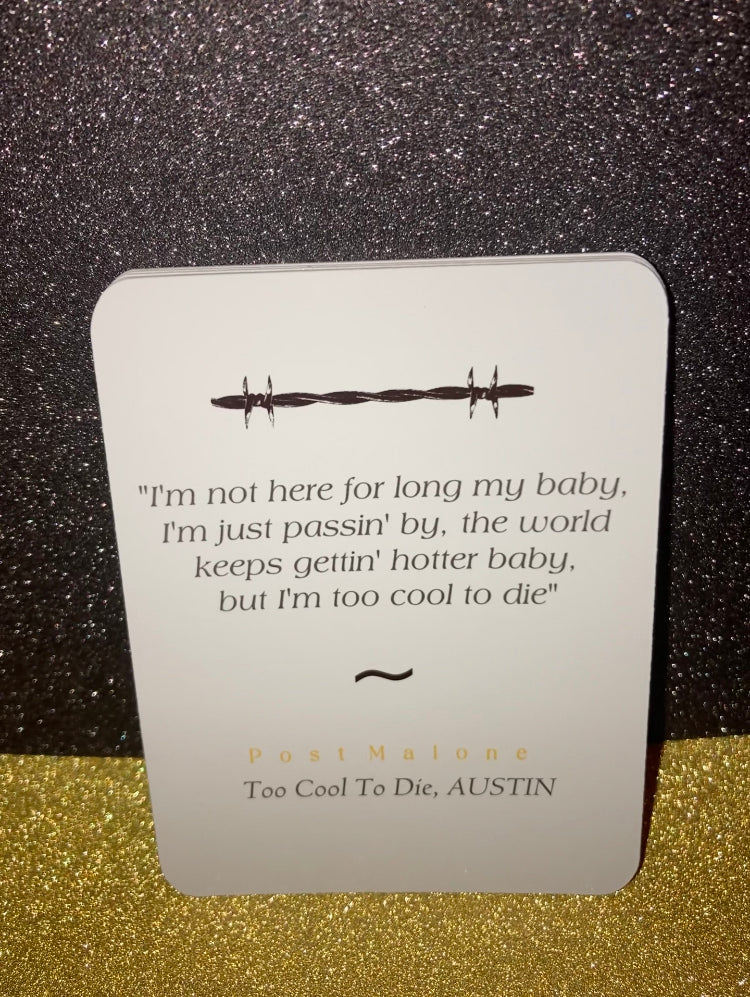 Post Malone Lyric Cards