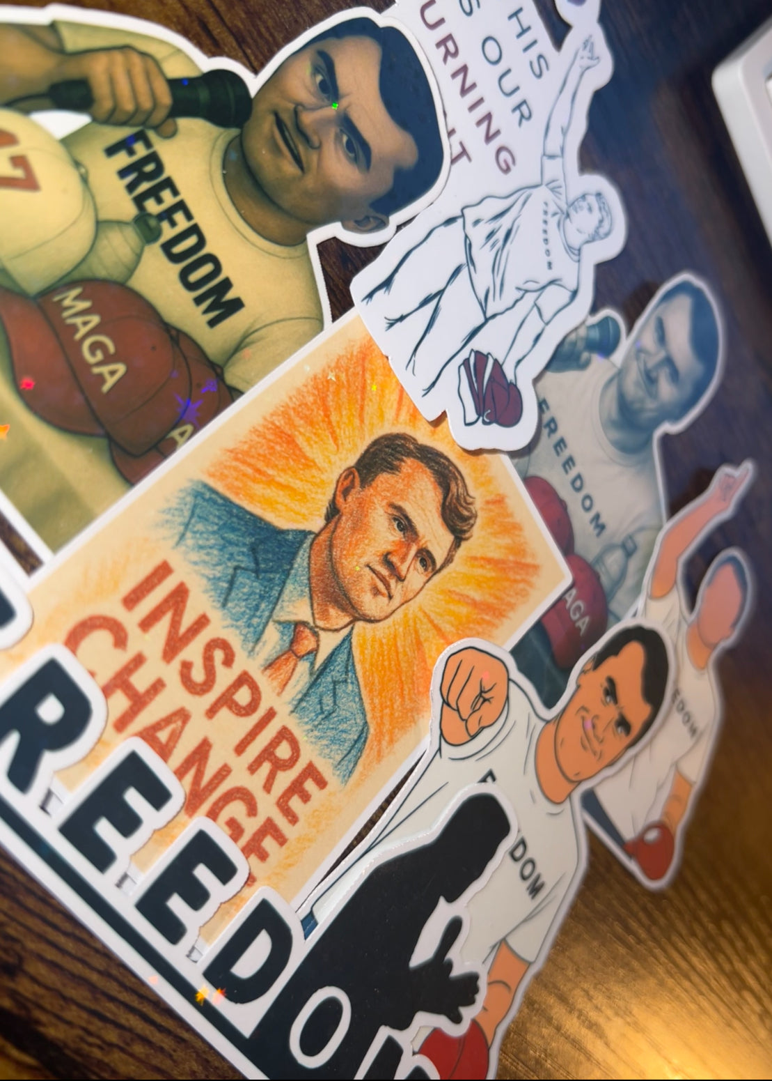 Charlie Kirk 12 Sticker Set