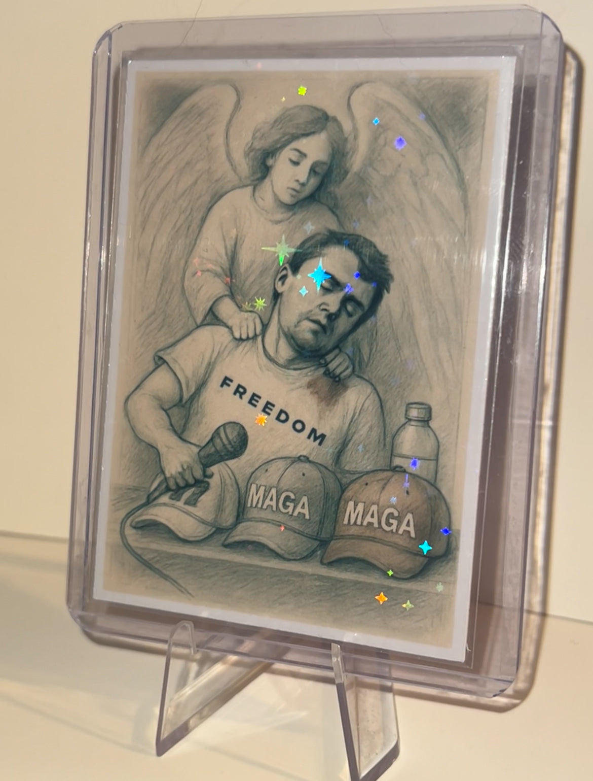 Charlie Kirk limited edition holographic Trading Card