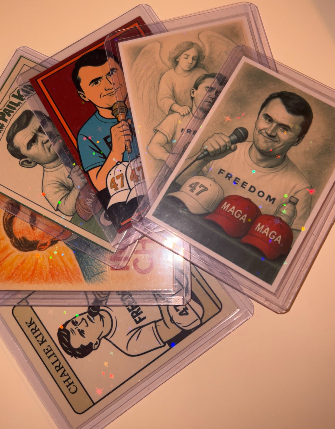 Charlie Kirk 5 Limited Edition Holographic Collectors Cards
