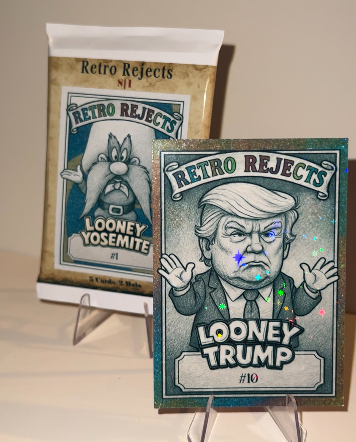 Retro Rejects Trading Card Pack ~ S|1 ~ 5 Cards / 2 Foil