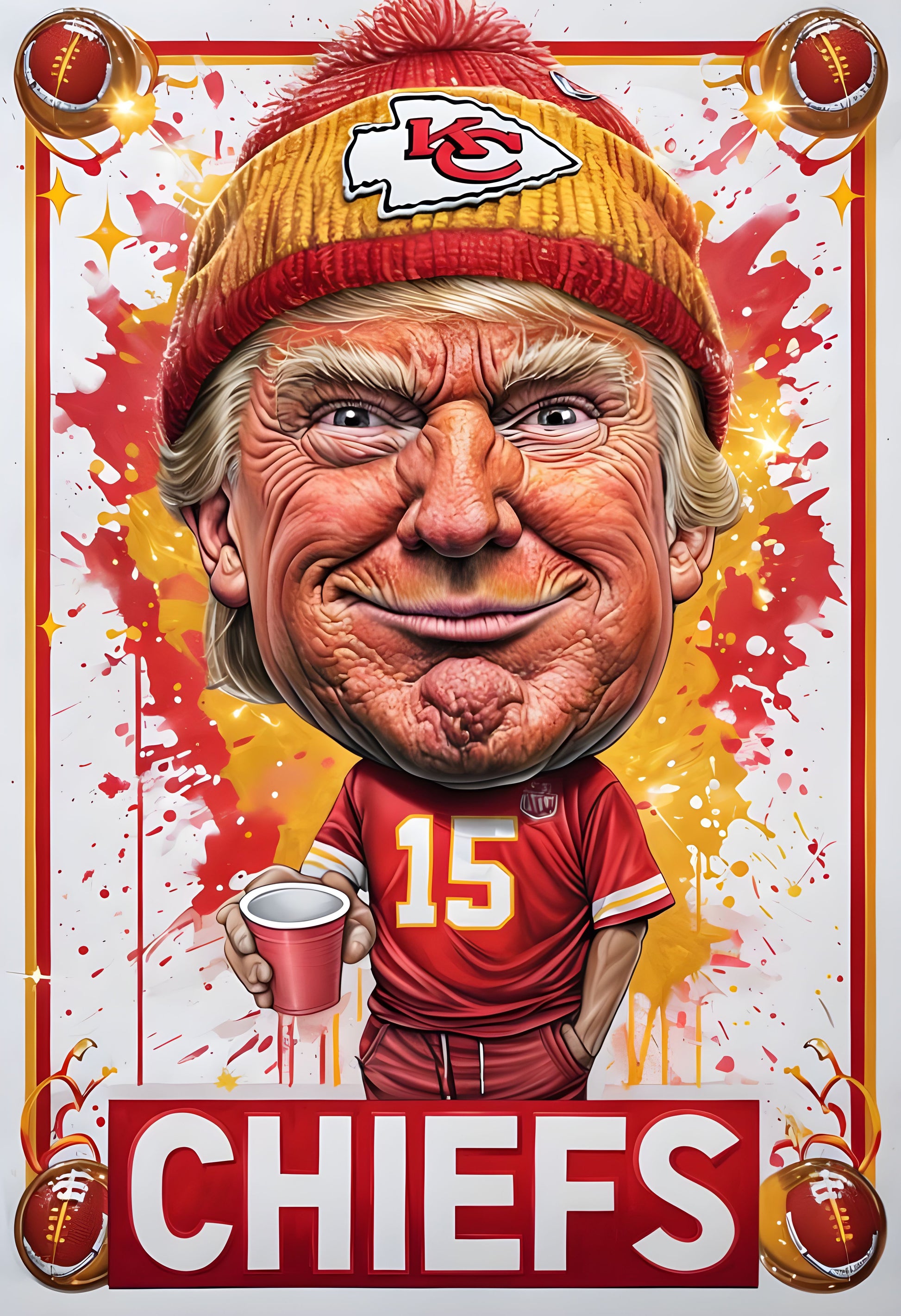 Kansas City Chiefs Trump Trading Card