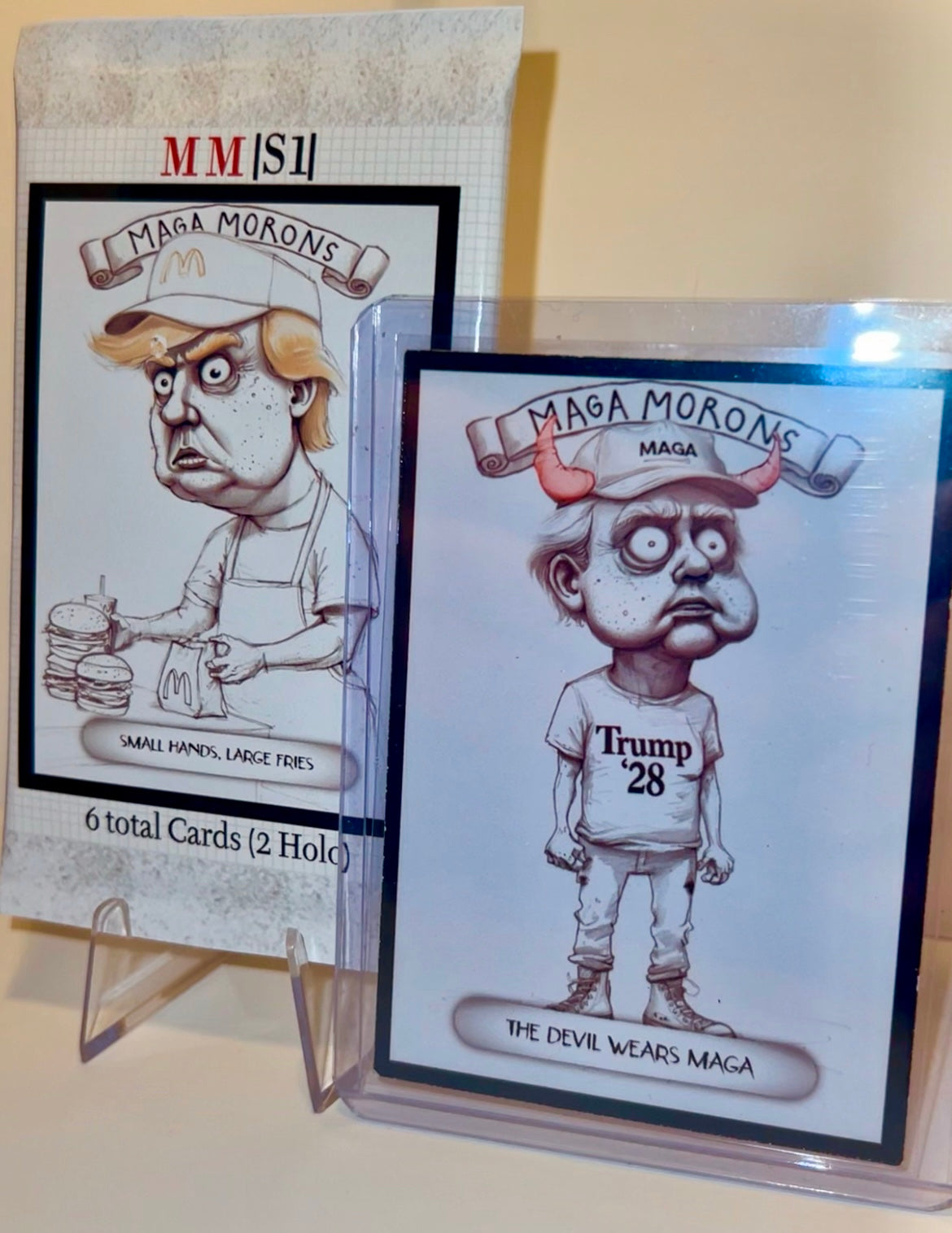 *Brand New* MAGA Morons ~ PACK (6 cards/2 holo)