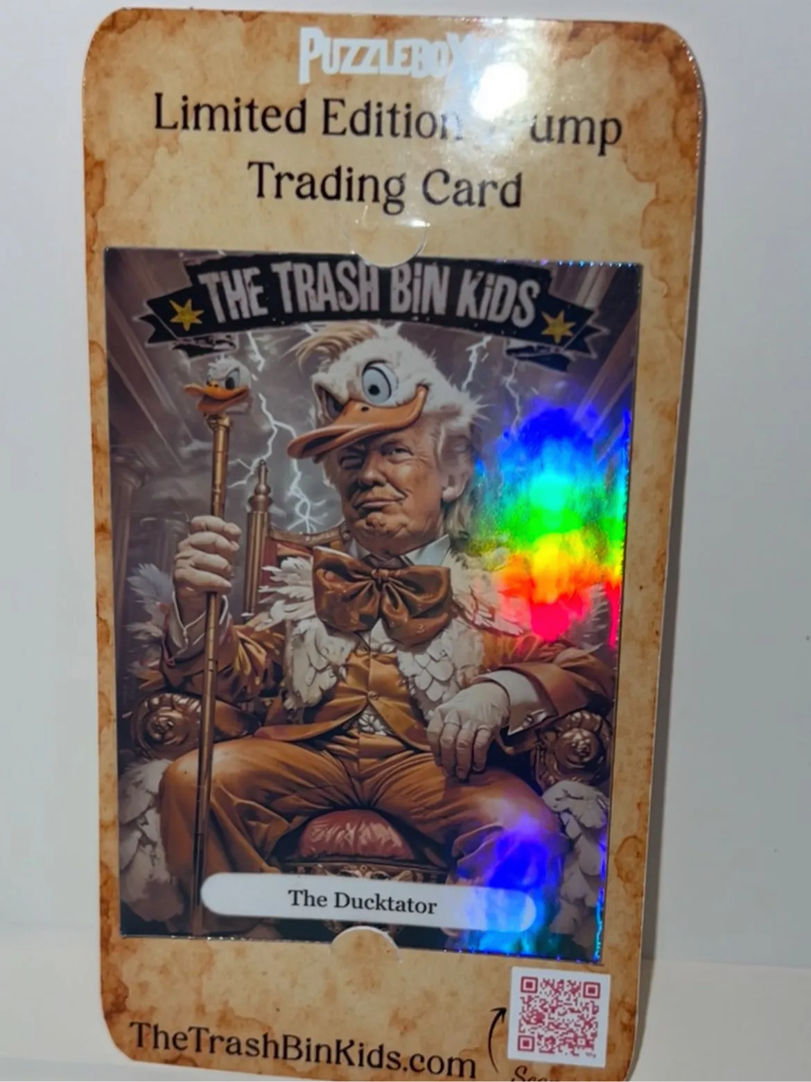The Trash Bin Kids Card ~ S2 ~ garbage pail kids craniacs inspired ~ Donald Trump Disney Politics Card