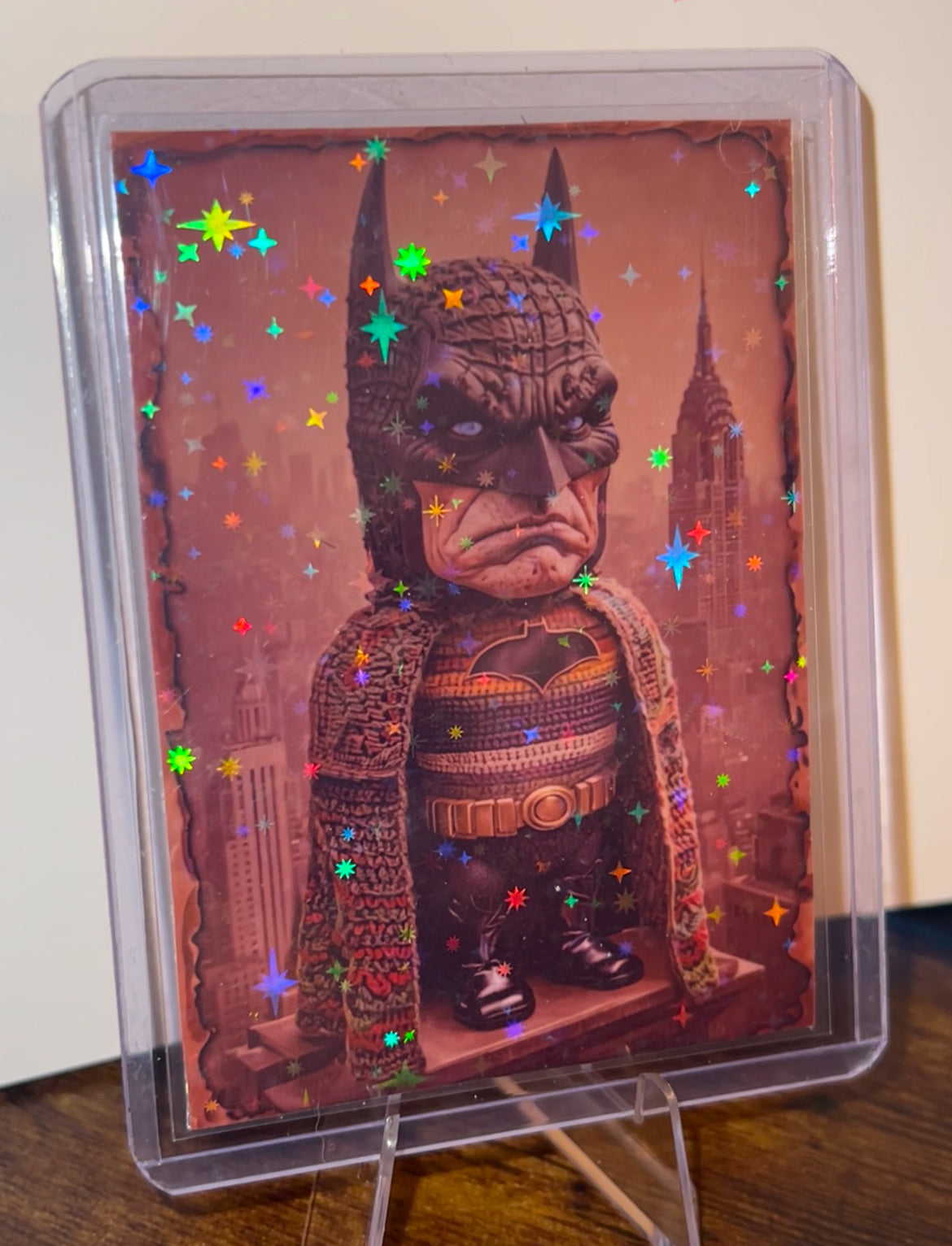 Batman Trading Card ~ crocheted